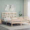 Cadre de lit avec tête de lit 160x200 cm bois massif