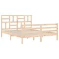 Cadre de lit avec tête de lit 160x200 cm bois massif