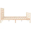 Cadre de lit avec tête de lit 160x200 cm bois massif