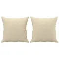 Canapé 3 places avec oreillers décoratifs crème 180 cm tissu