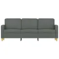 Canapé à 3 places Gris foncé 180 cm Tissu