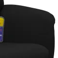Fauteuil de massage inclinable avec repose-pied noir velours