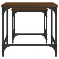 Tables basses gigognes 2 pcs chêne marron bois d'ingénierie