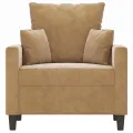 Fauteuil Marron 60 cm Velours