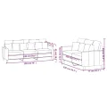 Ensemble de canapés 2 pcs avec coussins Vert foncé Velours