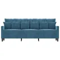 Canapé à 3 places Bleu 180 cm Velours