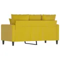 Canapé à 2 places Jaune 120 cm Velours