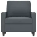 Fauteuil Gris foncé 60 cm Velours