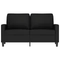 Canapé à 2 places Noir 120 cm Velours