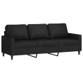Ensemble de canapés 2 pcs avec coussins Noir Velours
