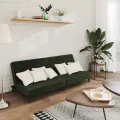 Canapé-lit à 2 places vert foncé velours