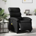 Fauteuil de massage inclinable électrique noir similicuir