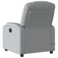 Fauteuil de massage inclinable électrique gris clair tissu