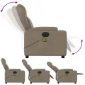 Fauteuil de massage inclinable électrique cappuccino similicuir