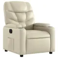 Fauteuil inclinable électrique Crème Similicuir