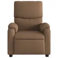 Fauteuil inclinable électrique Marron Tissu