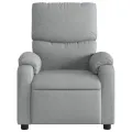 Fauteuil de massage inclinable électrique gris clair tissu