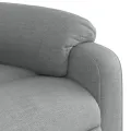 Fauteuil de massage inclinable électrique gris clair tissu