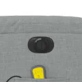 Fauteuil de massage inclinable électrique gris clair tissu
