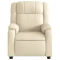 Fauteuil inclinable électrique Crème Tissu