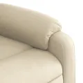 Fauteuil inclinable électrique Crème Tissu