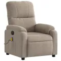 Fauteuil inclinable de massage électrique taupe