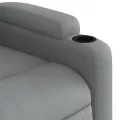 Fauteuil de massage inclinable électrique gris clair tissu