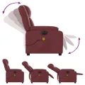 Fauteuil de massage inclinable électrique rouge bordeaux