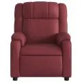 Fauteuil de massage inclinable électrique rouge bordeaux