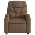 Fauteuil inclinable de massage électrique marron tissu
