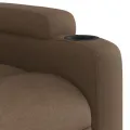 Fauteuil inclinable de massage électrique marron tissu