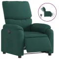 Fauteuil inclinable électrique Vert foncé Tissu