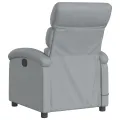 Fauteuil de massage inclinable électrique gris clair tissu