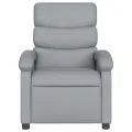 Fauteuil de massage inclinable électrique gris clair tissu