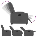 Fauteuil inclinable électrique Gris foncé Tissu