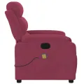 Fauteuil de massage inclinable rouge bordeaux velours