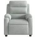 Fauteuil inclinable gris clair velours