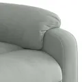 Fauteuil inclinable gris clair velours