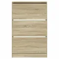 Armoire à chaussures chêne sonoma 80x21x125,5cm bois ingénierie