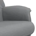 Fauteuil inclinable avec repose-pied gris clair tissu