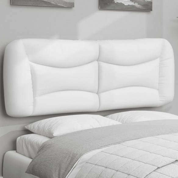 Coussin de tête de lit blanc 140 cm similicuir