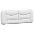 Coussin de tête de lit blanc 140 cm similicuir