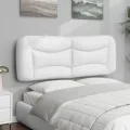 Coussin de tête de lit blanc 140 cm similicuir