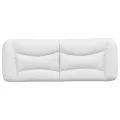 Coussin de tête de lit blanc 140 cm similicuir