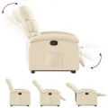 Fauteuil inclinable Crème Tissu