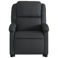 Fauteuil inclinable de massage noir cuir véritable