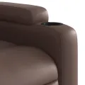 Fauteuil inclinable électrique marron similicuir