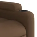 Fauteuil inclinable de massage électrique Marron Tissu