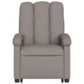 Fauteuil inclinable de massage électrique Taupe Tissu