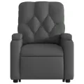 Fauteuil de massage inclinable Gris foncé Tissu